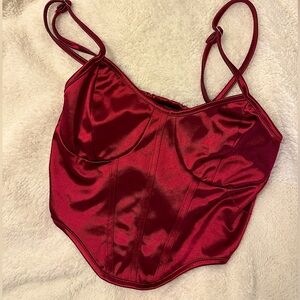 Worn once !! Sexy corset resembling red going out top